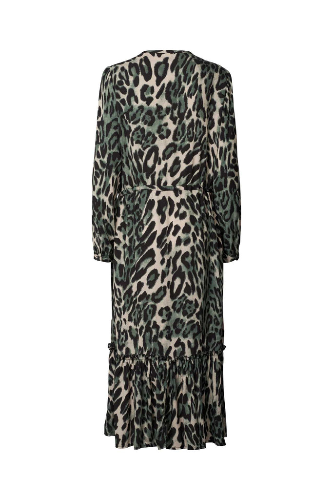 Lollys Laundry Anastacia Dress Green Leopard