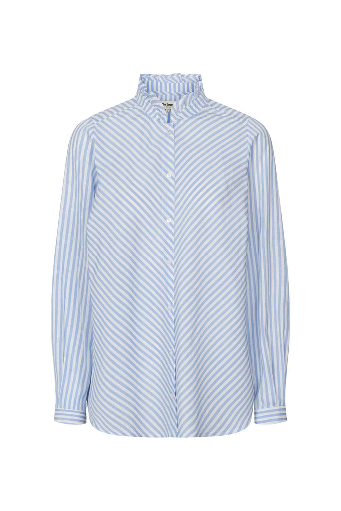Lollys Laundry Hobart Shirt Blue Stripe front view