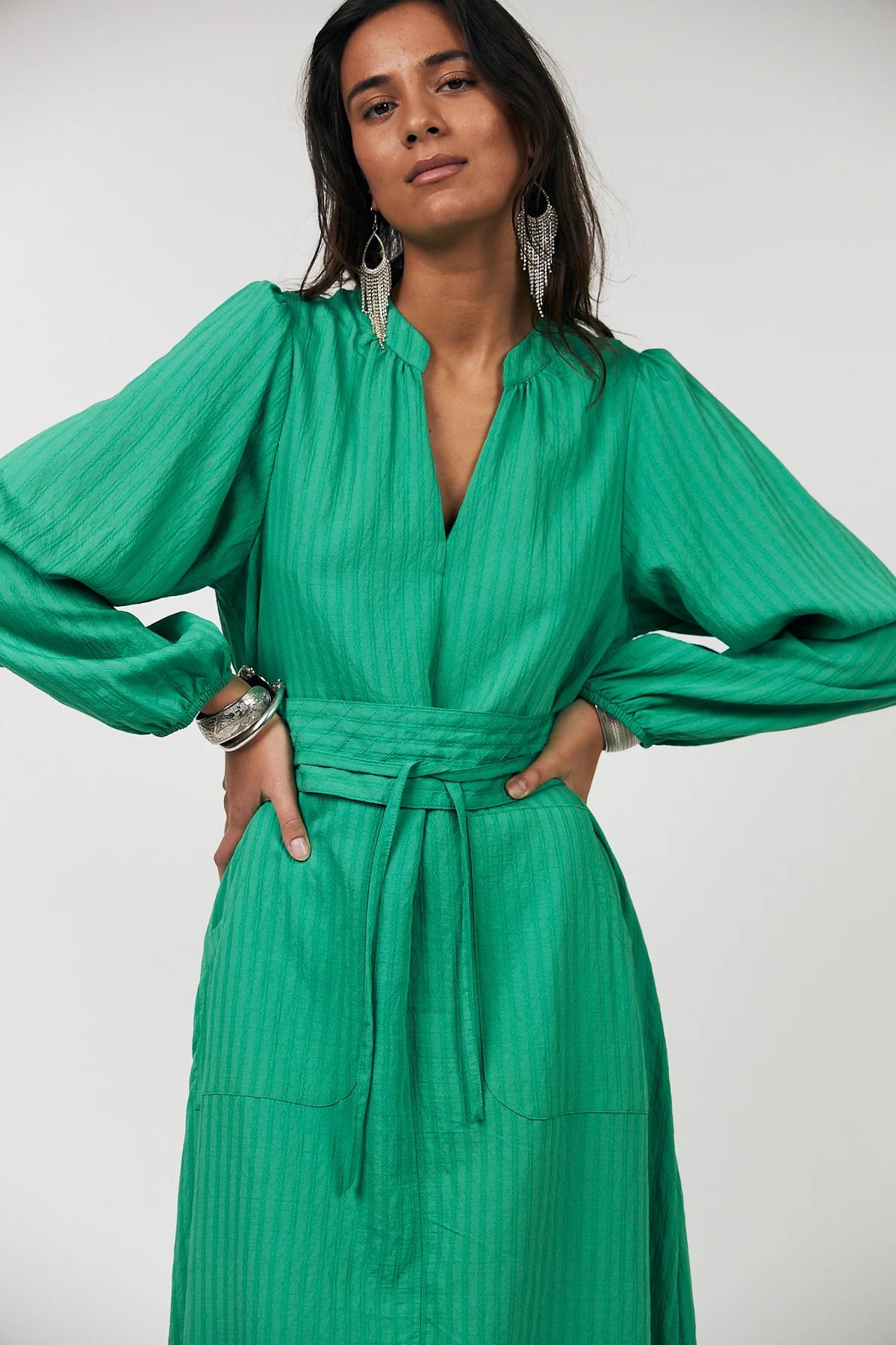 Paris Midi Dress | Green Midi Dress XS,S,M,L Lollys Laundry