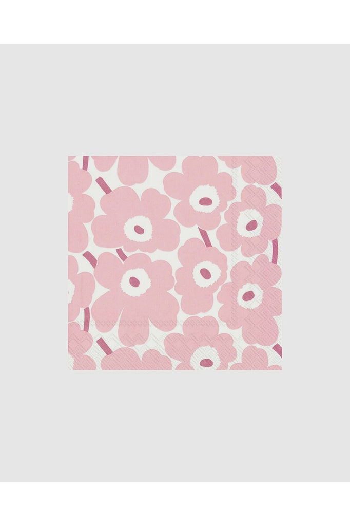 Luncheon Paper Napkin | Marimekko Mini Unikko Light Rose Paper Napkins IHR