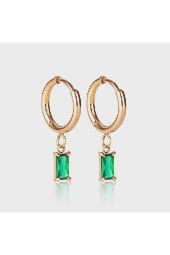 Luxe Gold Drop Earrings | Emerald Earrings Ever