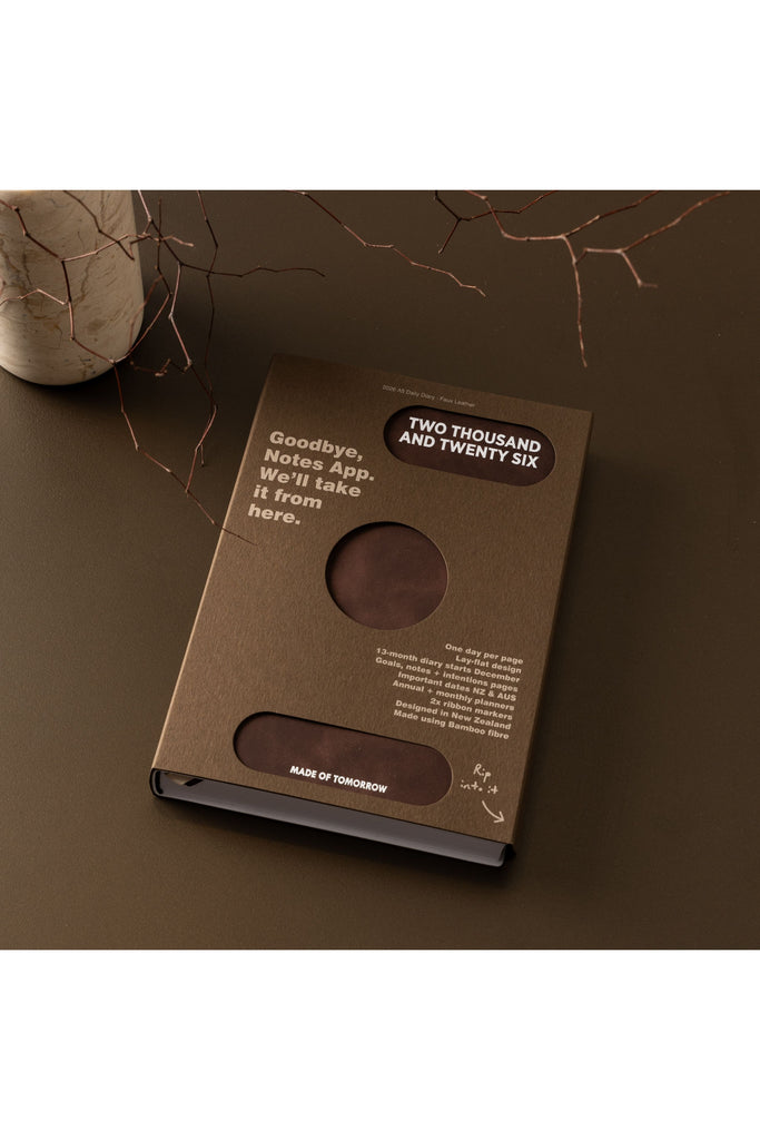 2026 | A5 Daily Diary | Faux Leather | Bark Daily Diaries Made of Tomorrow