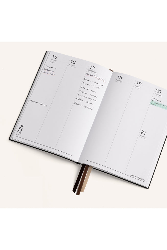 2026 | A5 Vertical Weekly Diary | Faux Leather Weekly Diaries Made of Tomorrow