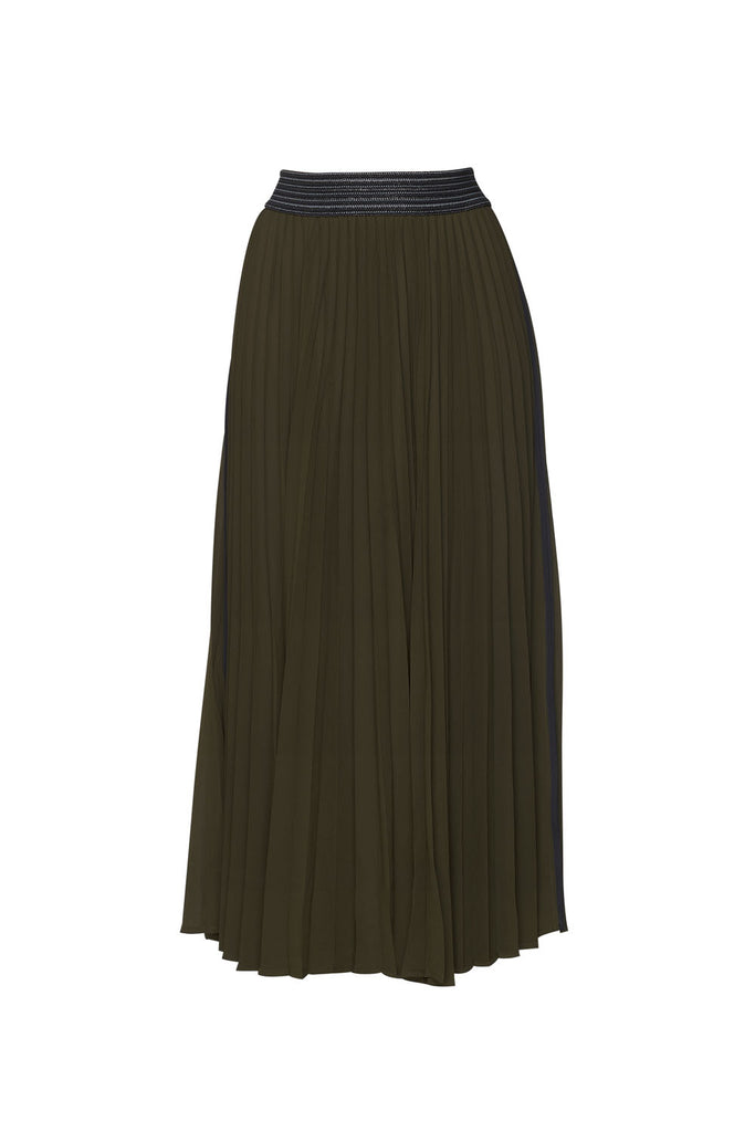 Madly Sweetly Just Pleat It Skirt Olive