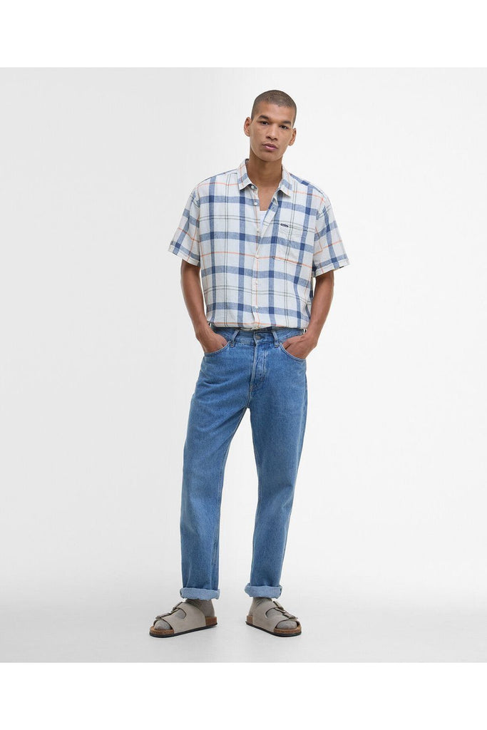 Barbour Croft Short Sleeved Shirt Sea Haze Tartan