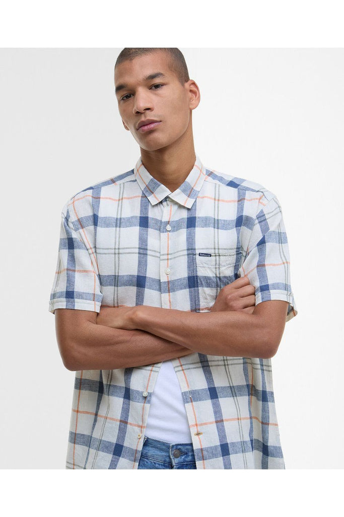 Barbour Croft Short Sleeved Shirt Sea Haze Tartan