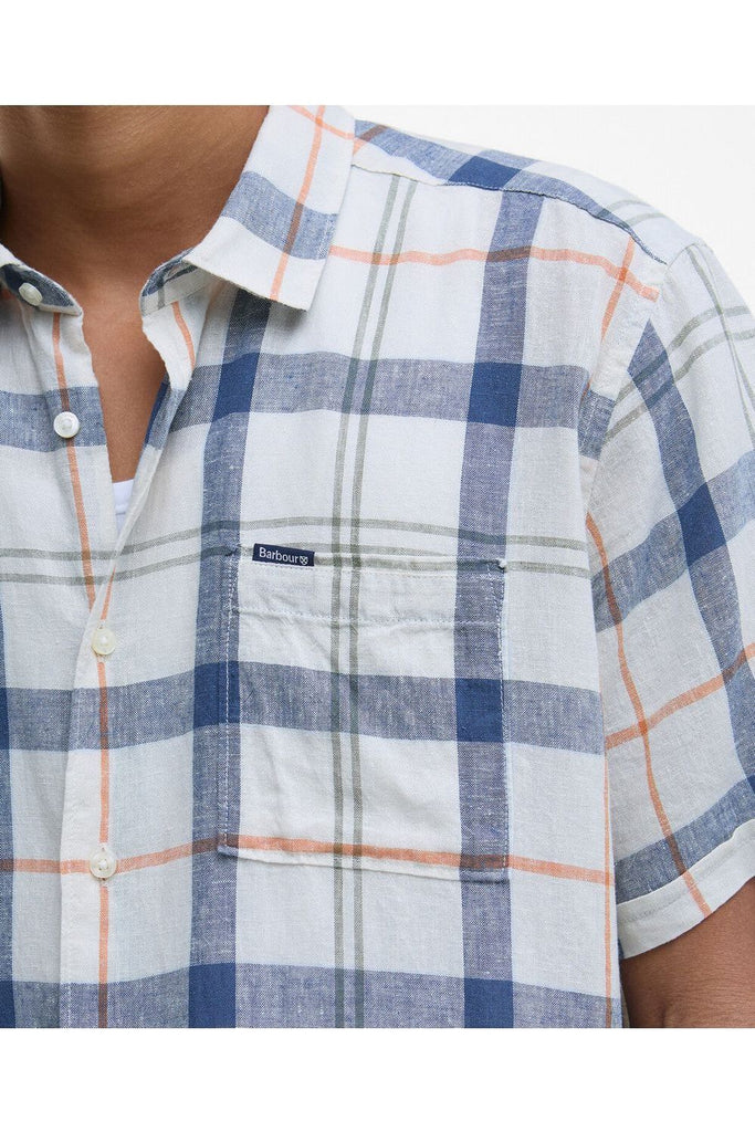 Barbour Croft Short Sleeved Shirt Sea Haze Tartan