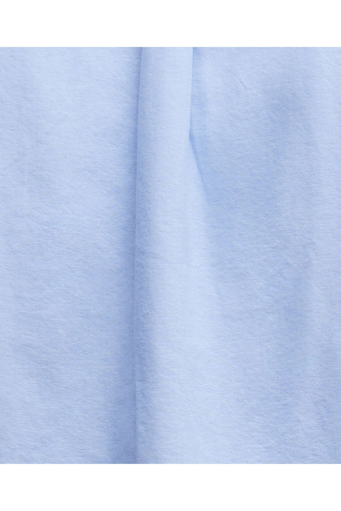 Man wearing a Barbour light blue button-up shirt against a plain background. The Barbour Oxtown Tailored Shirt in Sky.