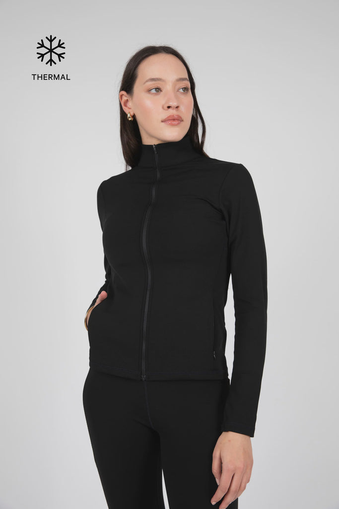 Marlow Thermal Active Full Zip Top Black