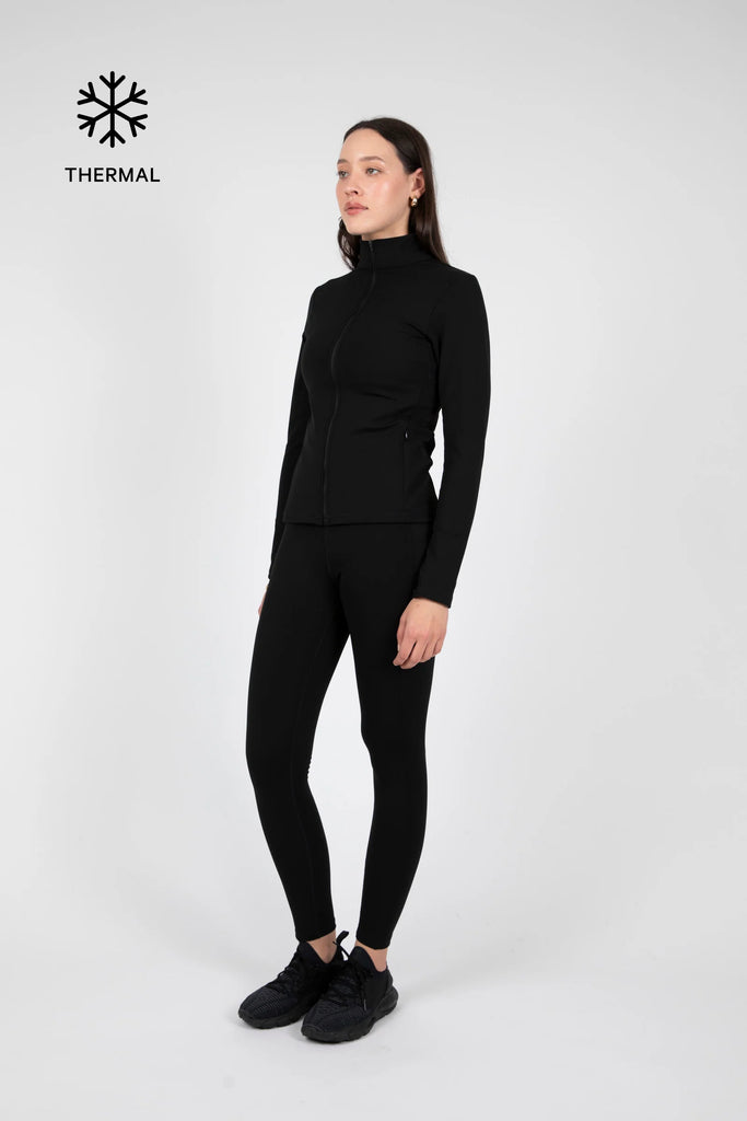 Marlow Thermal Active Full Zip Top Black