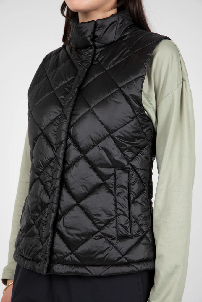 Marlow Alpine Quilted Vest Black