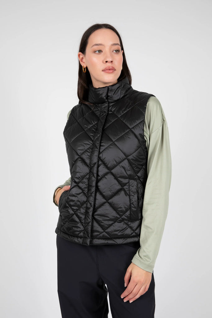 Marlow Alpine Quilted Vest Black