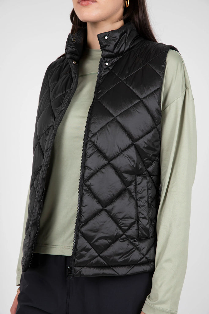 Marlow Alpine Quilted Vest Black