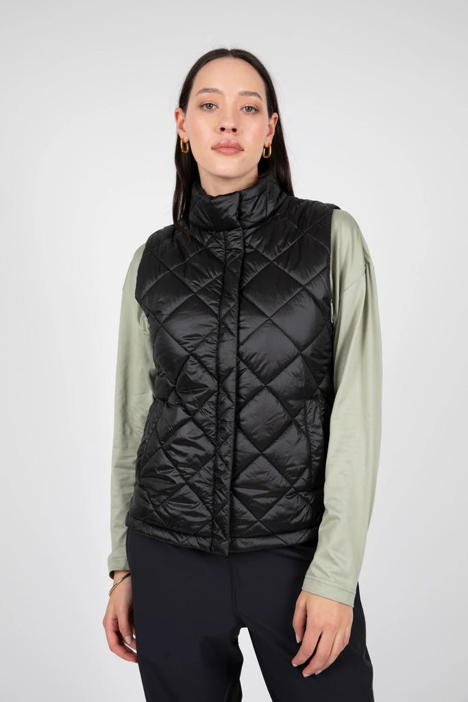 Marlow Alpine Quilted Vest Black