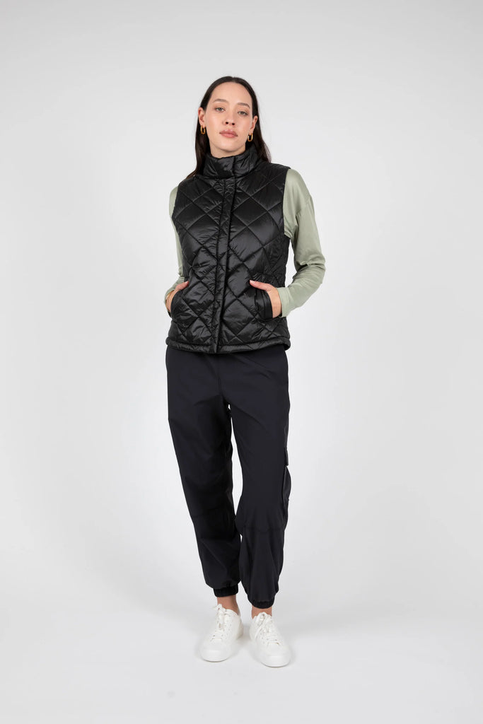 Marlow Alpine Quilted Vest Black