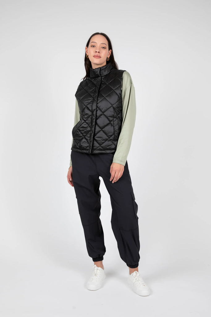 Marlow Alpine Quilted Vest Black