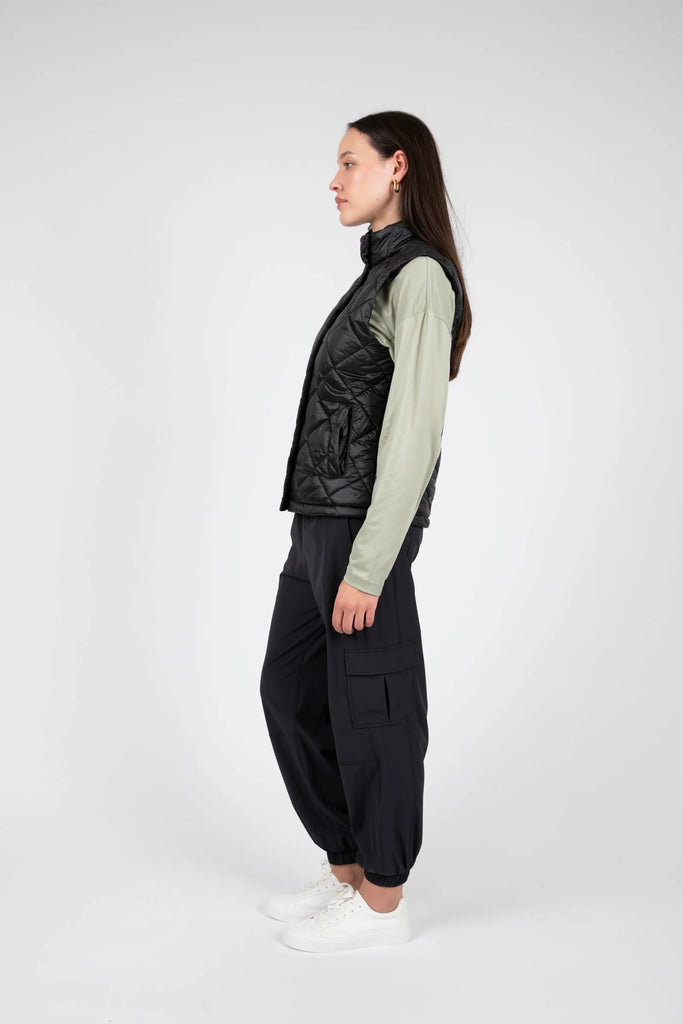 Marlow Alpine Quilted Vest Black