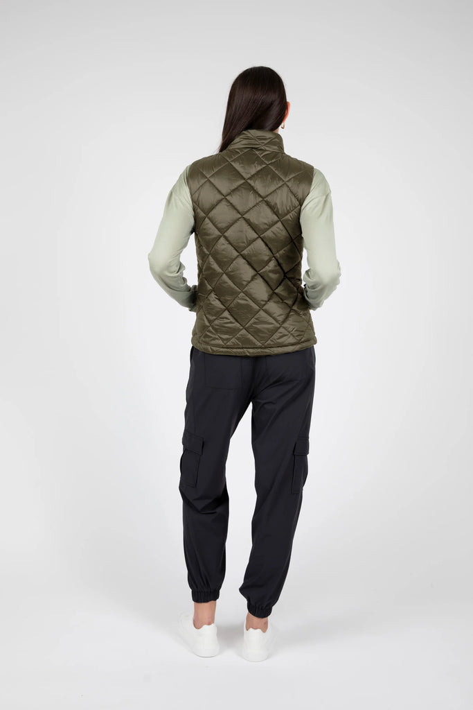 Marlow Alpine Quilted Vest Dark Olive