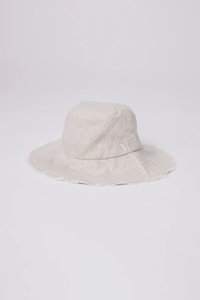 Marlow Linen Bucket Hat Natural