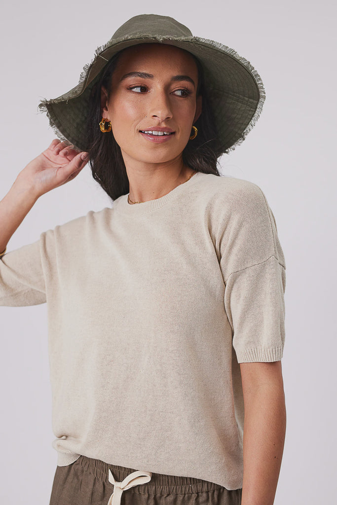 Marlow Linen Bucket Hat Olive