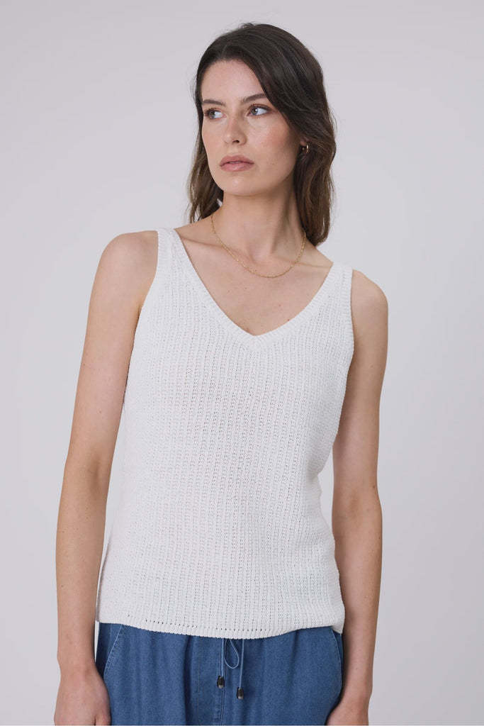 Marina Knit Tank | Chalk Tanks XS,S,M,L Marlow