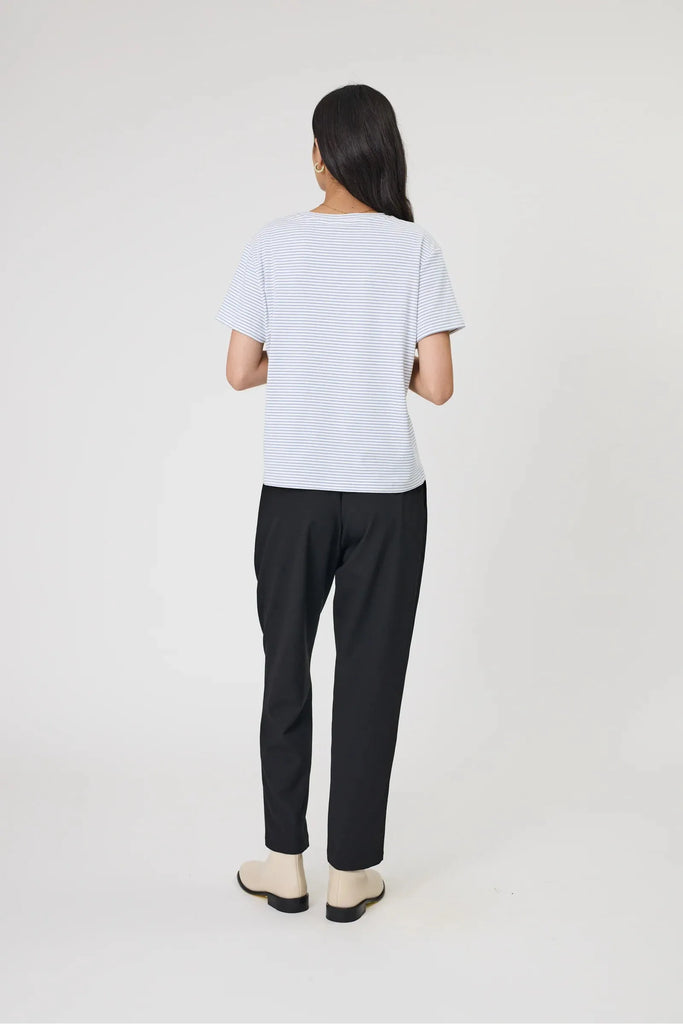 Marlow Uno Stripe tee Powder Stripe