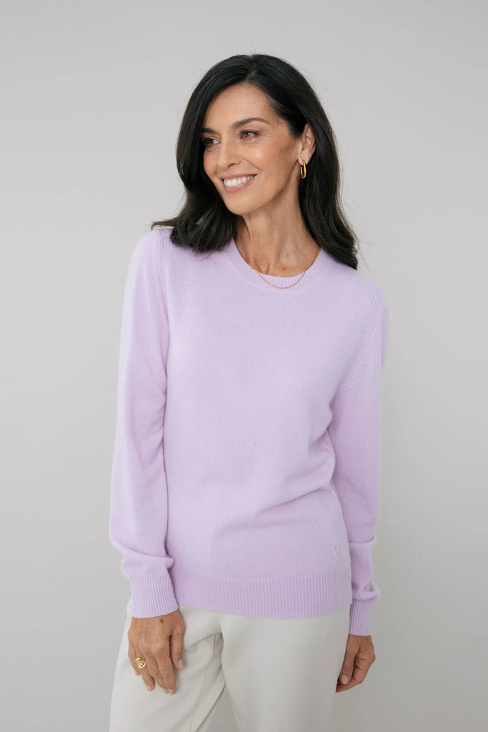 Marlow Cashmere Crew Neck Sweater Orchid