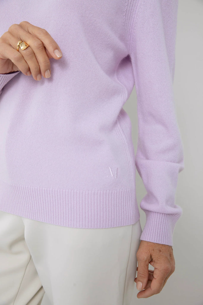 Marlow Cashmere Crew Neck Sweater Orchid