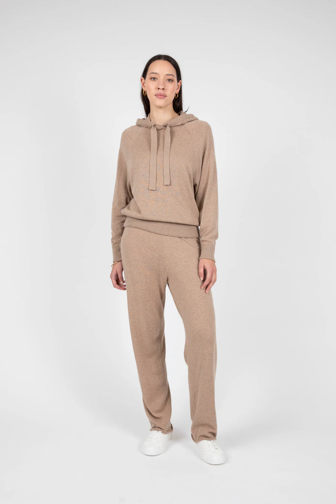 Marlow Downtime Knit Hoodie Stone Marle