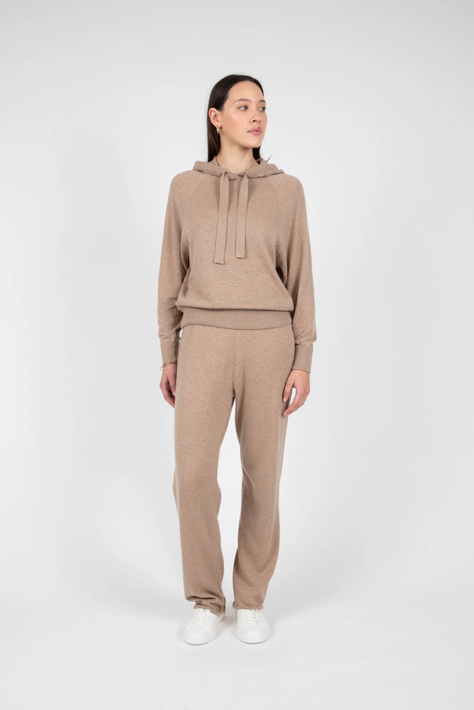 Marlow Downtime Knit Hoodie Stone Marle