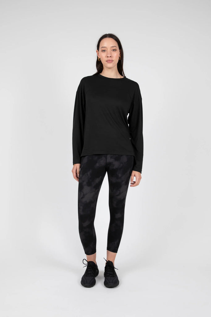 Marlow Half Time Long Sleeve Tee Black