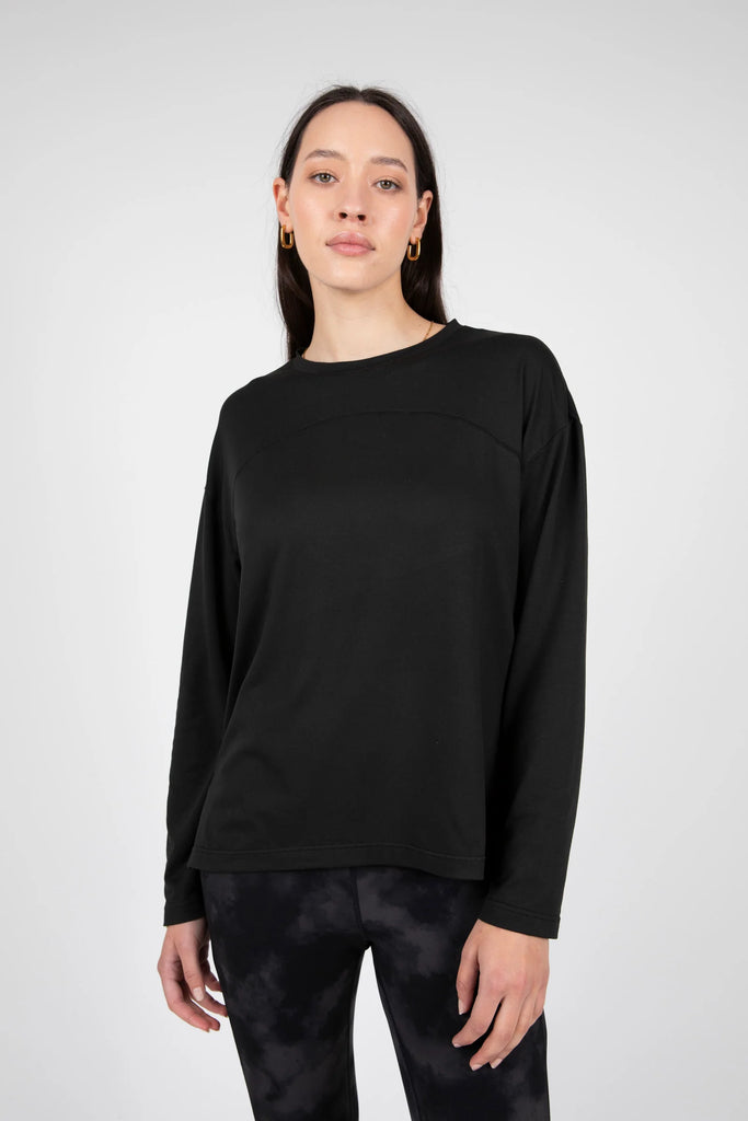 Marlow Half Time Long Sleeve Tee Black