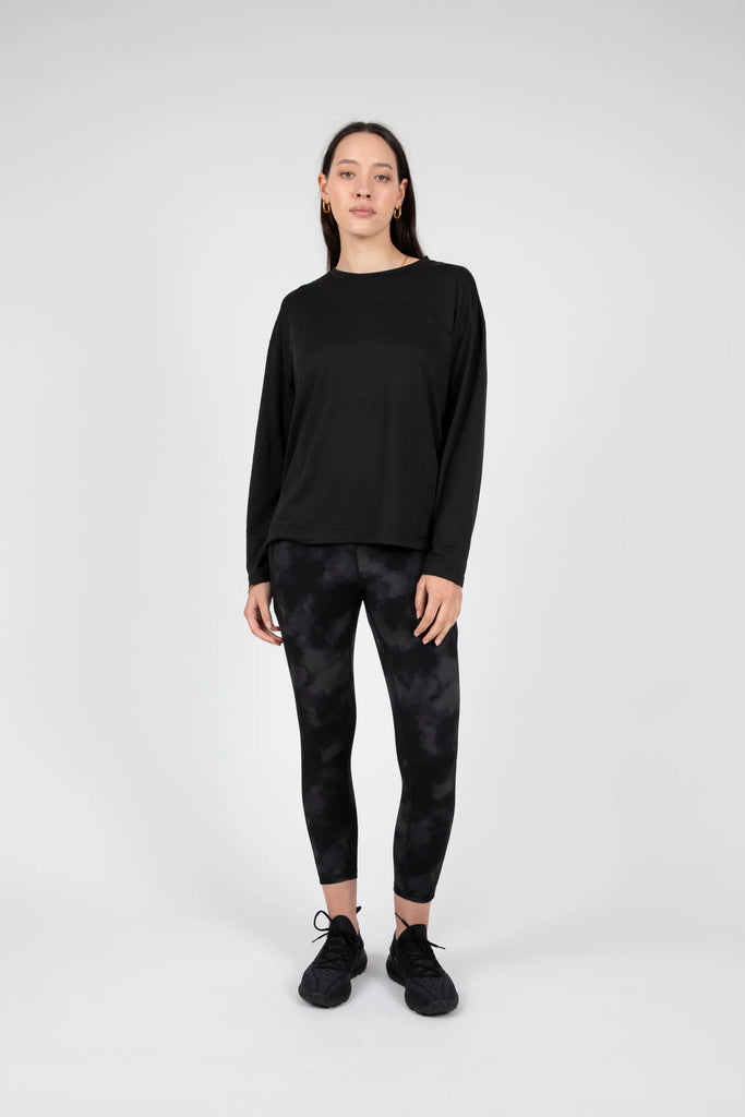 Marlow Half Time Long Sleeve Tee Black