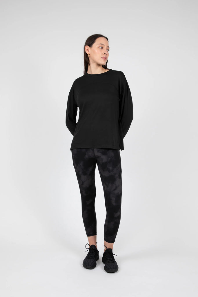 Marlow Half Time Long Sleeve Tee Black