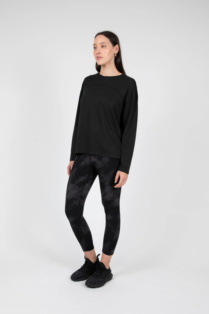 Marlow Half Time Long Sleeve Tee Black