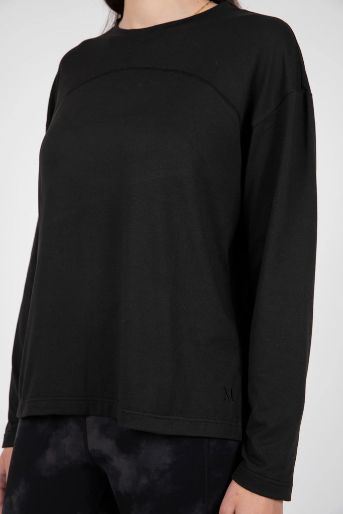 Marlow Half Time Long Sleeve Tee Black