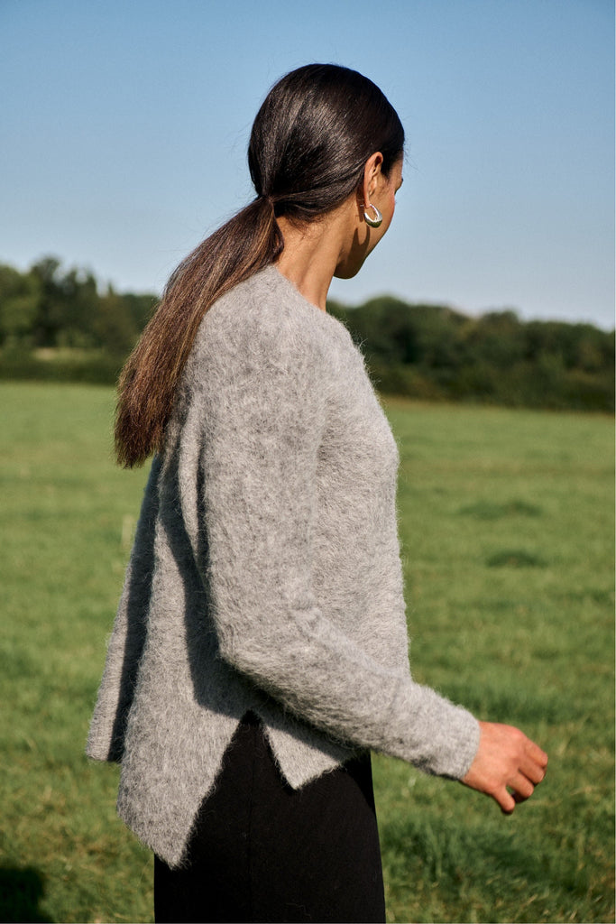 Maxted Brushed Pullover Charcoal