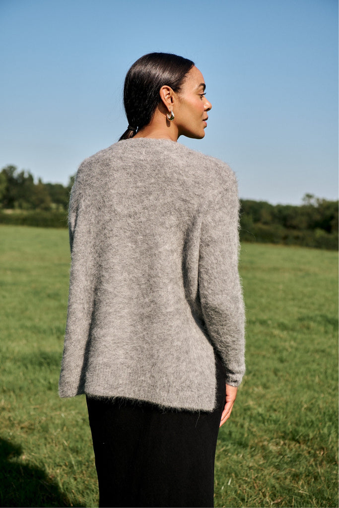 Maxted Brushed Pullover Charcoal