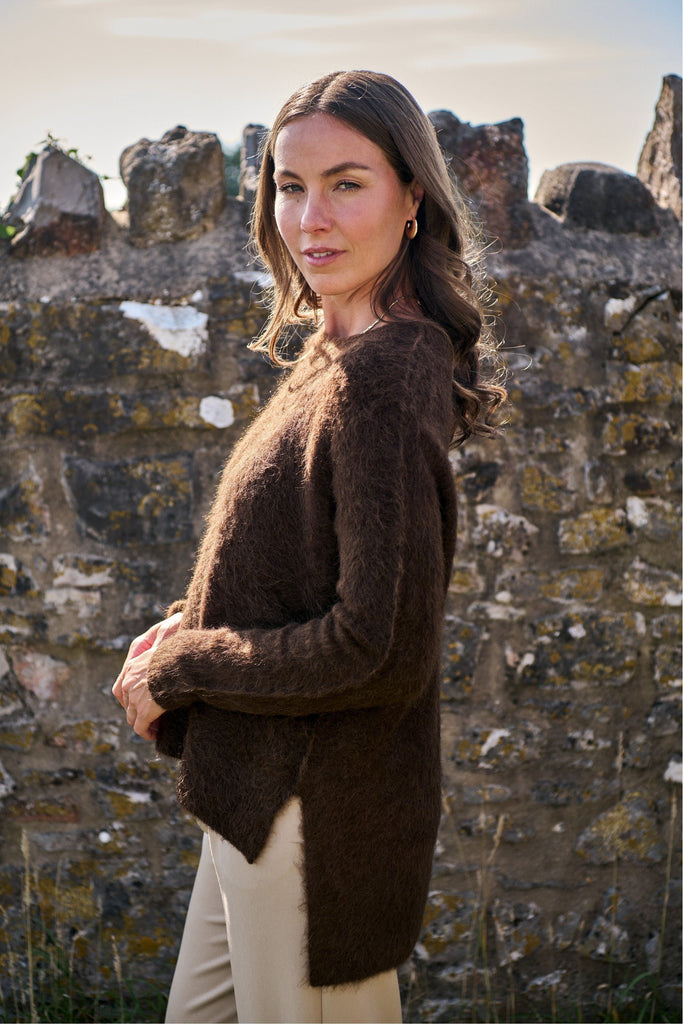 Maxted Brushed Pullover Chocolate