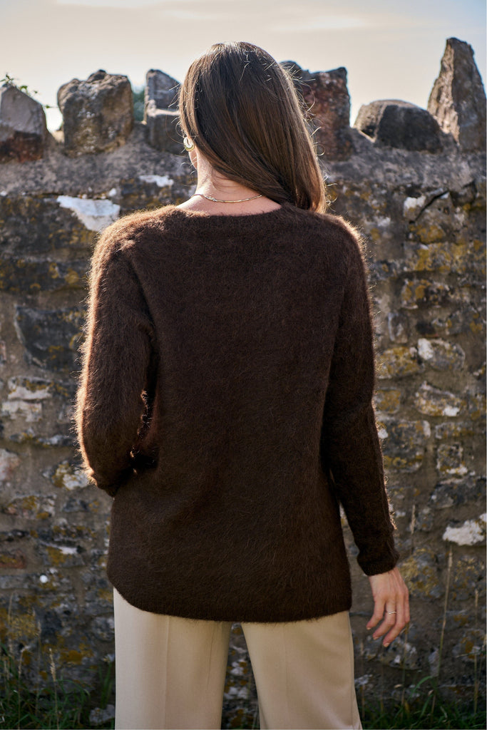 Maxted Brushed Pullover Chocolate