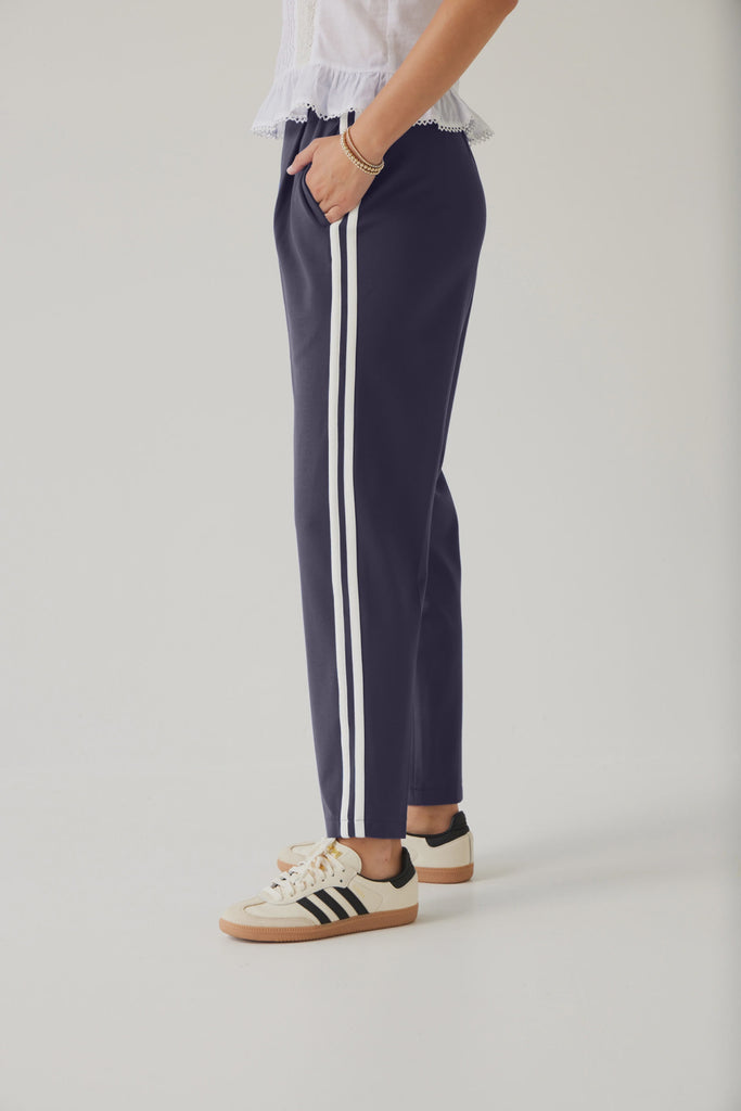 Tuesday Label Navy Double Stripe Bobbie Pant