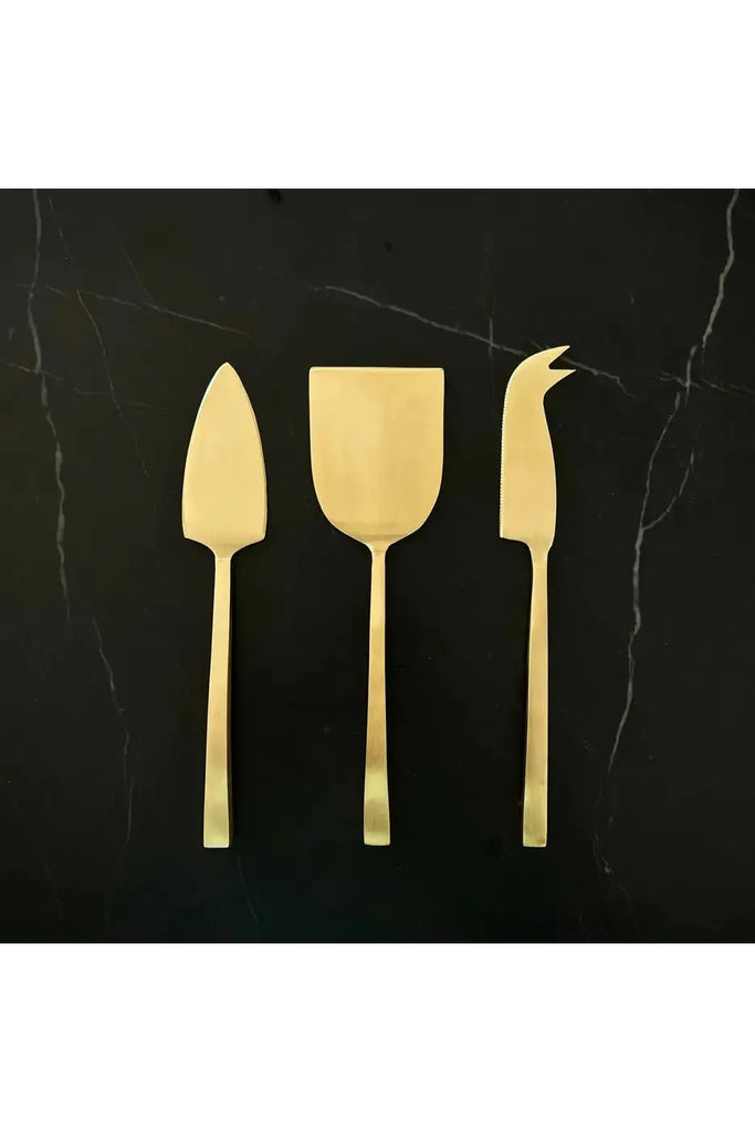 Oro 3Pce Cheese Knife Set Serving Utensils Nel Lusso