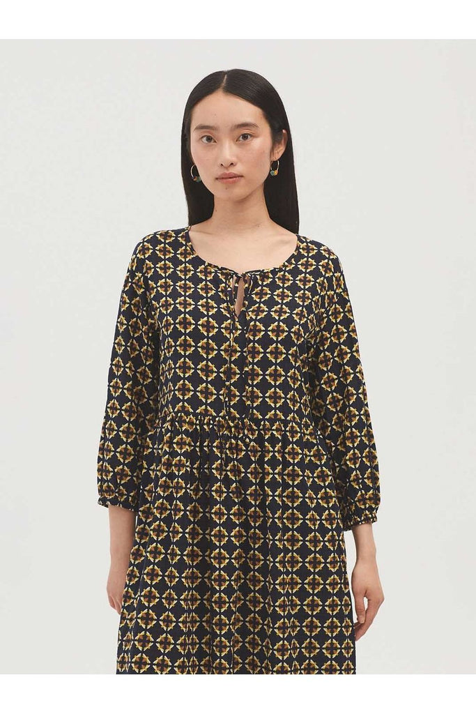 Nice Things Beehive Print Dress on model