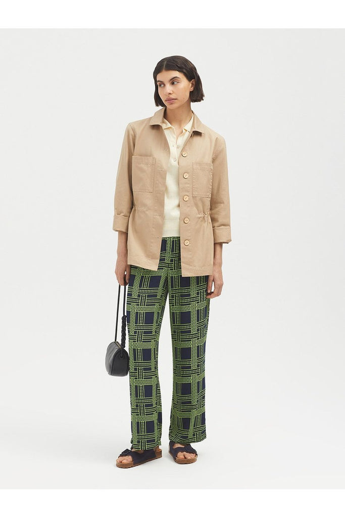 Nice Things Dot Ribbon Pant Green + Navy