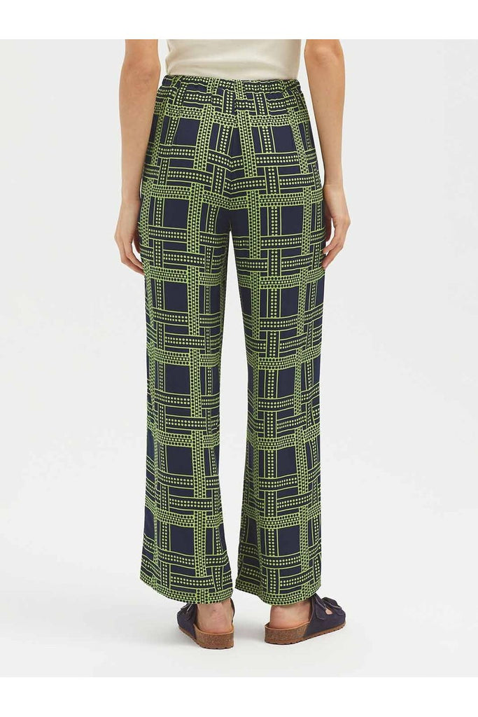 Nice Things Dot Ribbon Pant Green + Navy