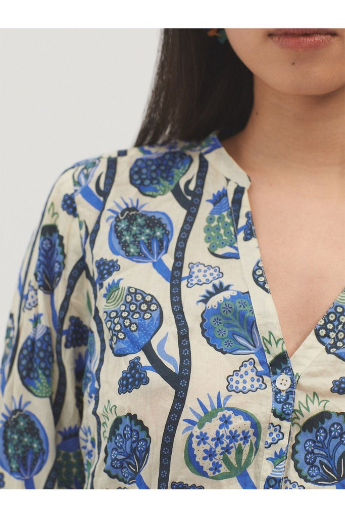 Nice Things Iznik Print Basic Shirt #98 Ecru