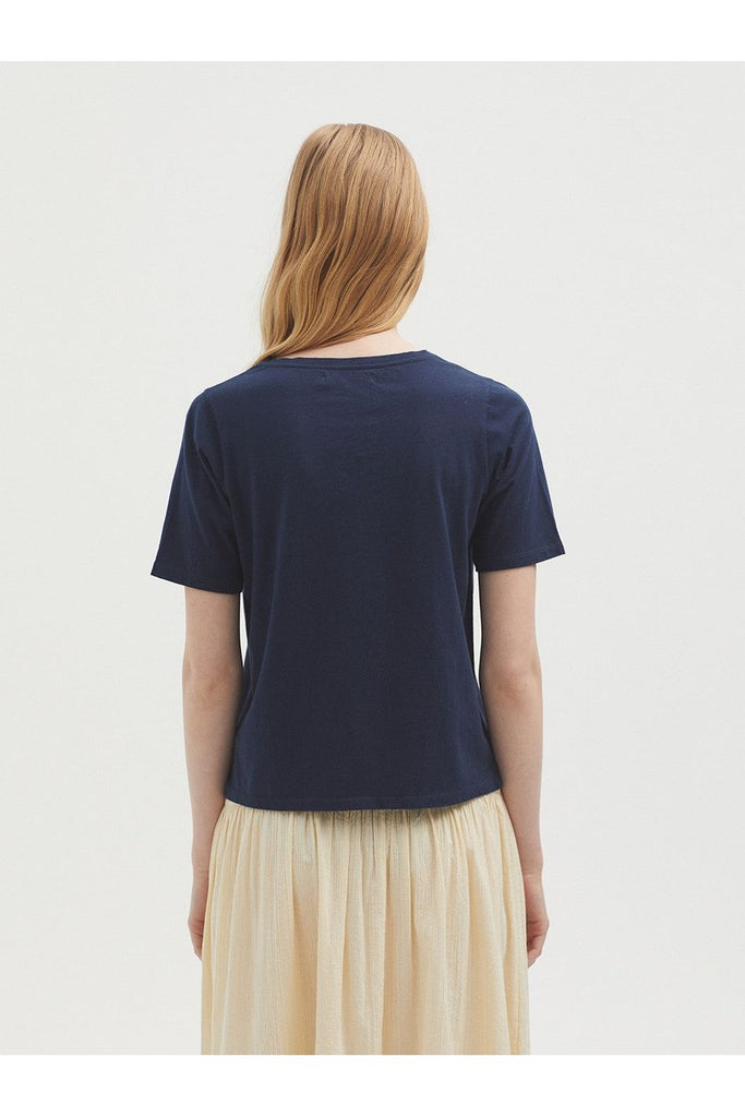 Nice Things Peony Woman T Shirt Navy