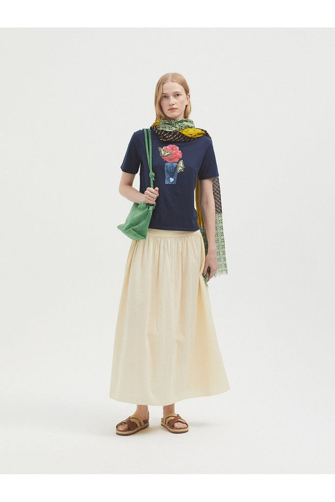 Nice Things Peony Woman T Shirt Navy