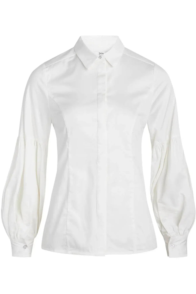 Noa Noa White Clair Shirt with billowy sleeves