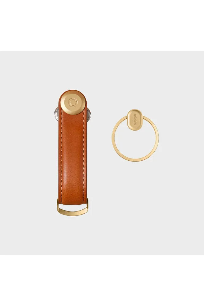 Key Organiser Set | Leather + Ring v2 | Cognac Keyrings Orbitkey